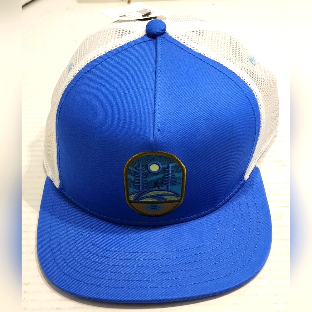 Smartwool Trucker Hat Unisex Laguna Blue Runner Between Trees Snapback NWT NEW‎